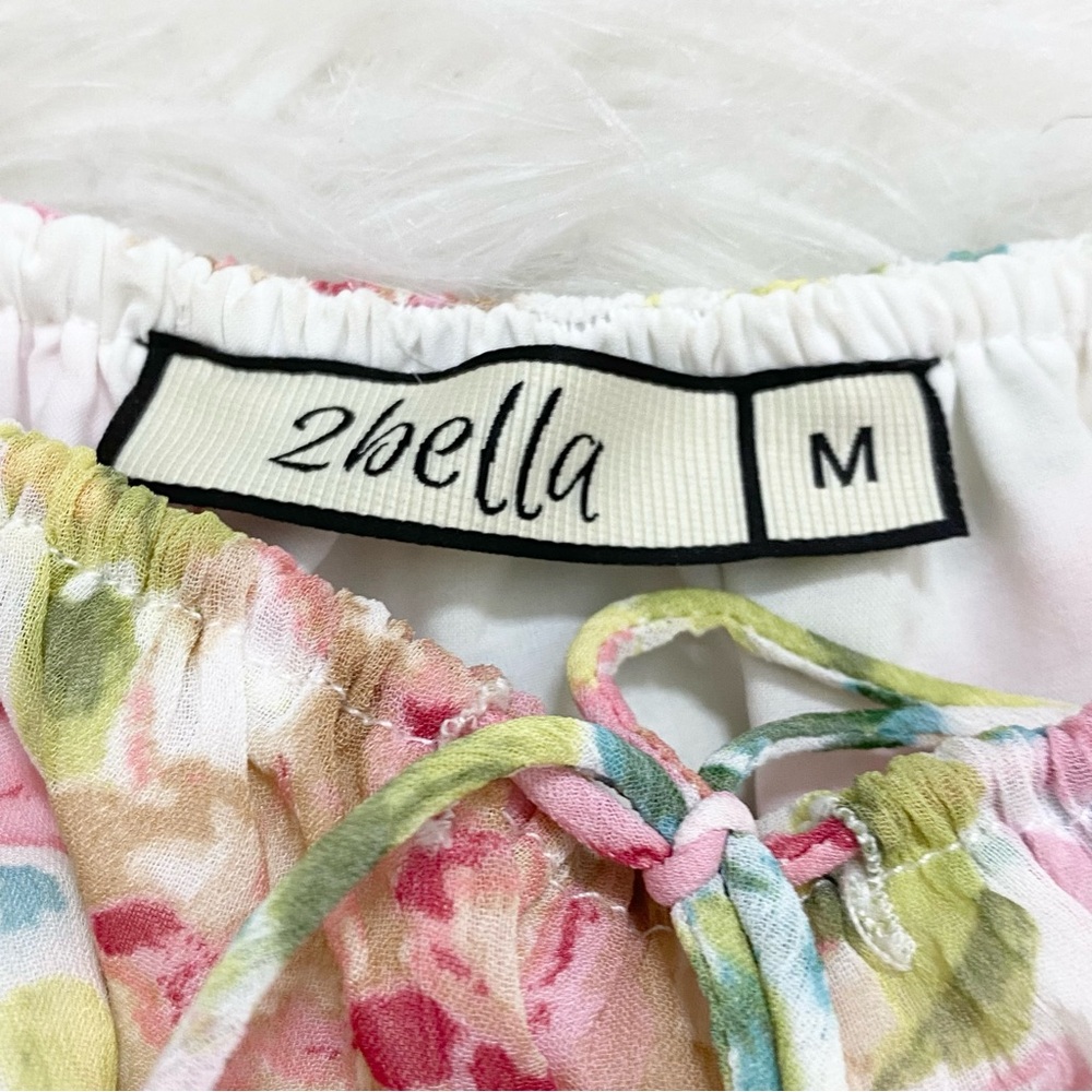 2BELLA Floral Print Milkmaid Dress - Picture 4 of 5